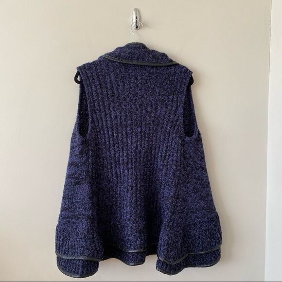 Nwt-Sioni Knitted Metallic Detail Open Vest (Large) - Picture 2 of 8